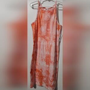 Ardene Orange and White Tie-Dye Maxi Dress girls L 11- 12 NEW